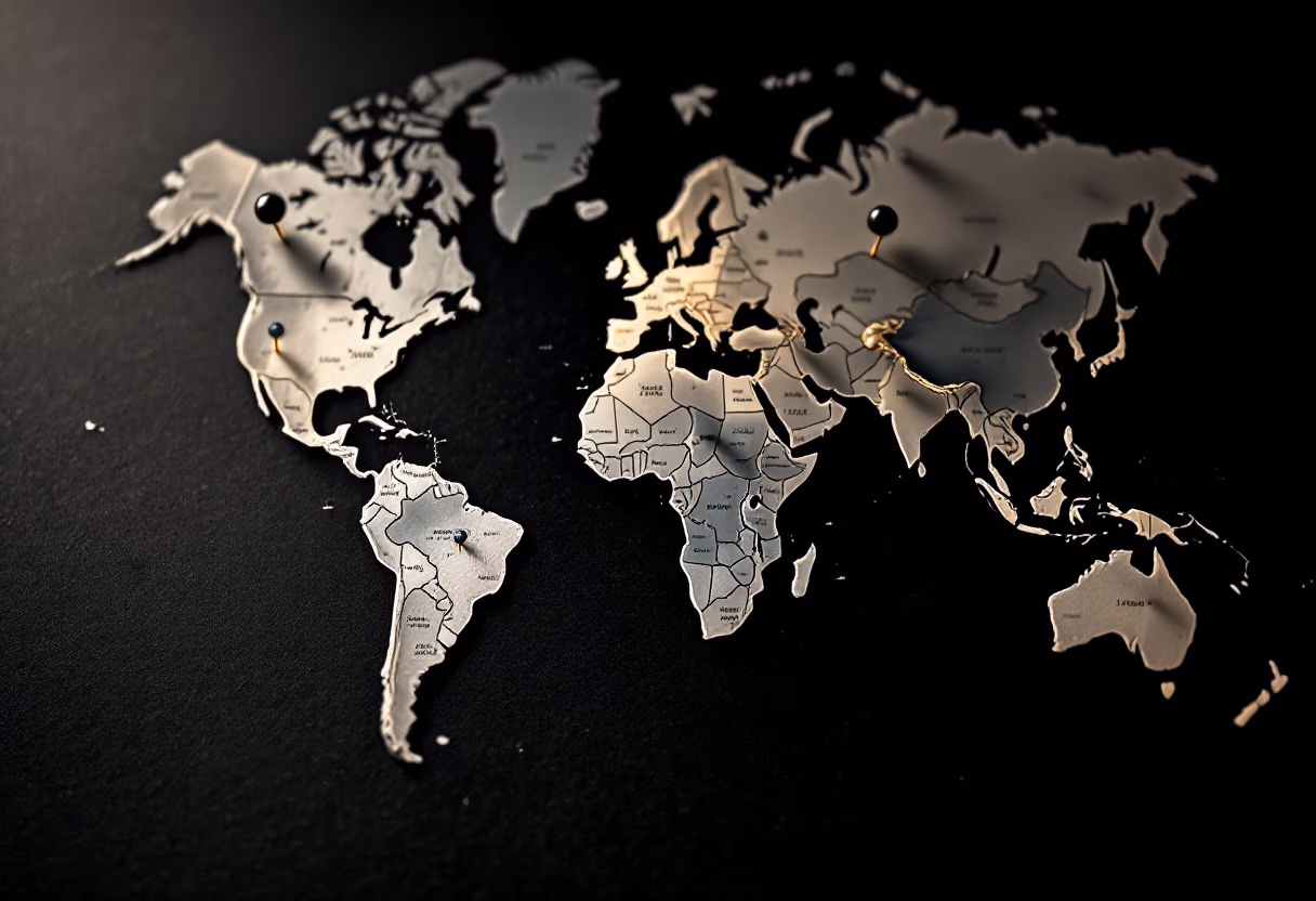 [background image] image of a global map with pins (for a travel agency)