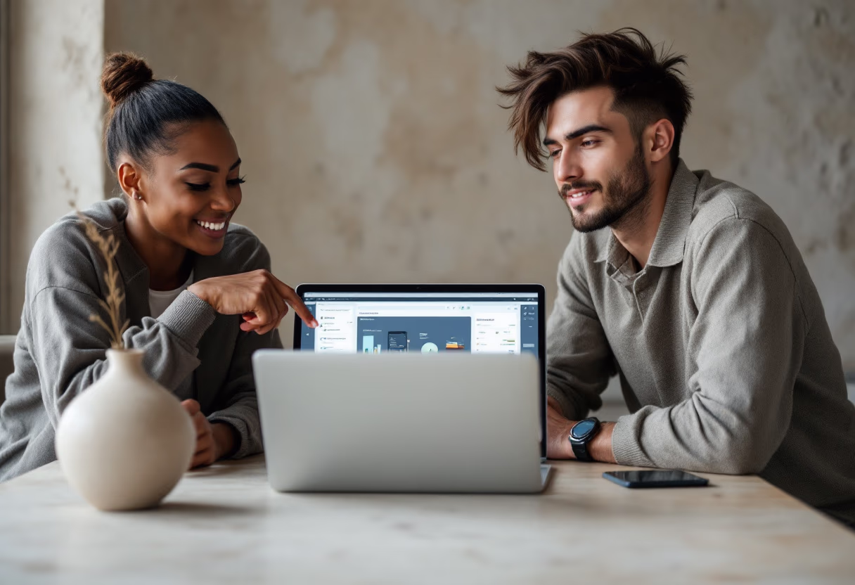 image of founders with a shared moment (for a edtech)