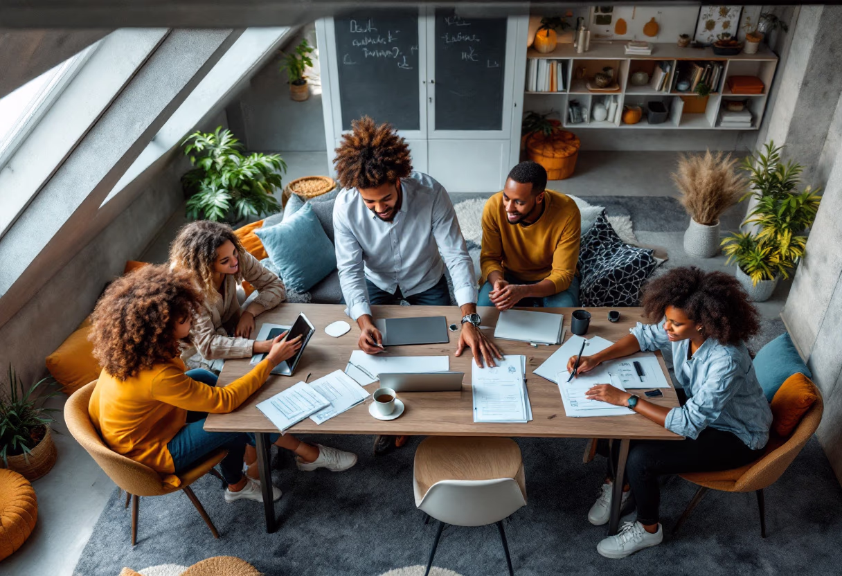 image of diverse group collaboration (for a hr tech)