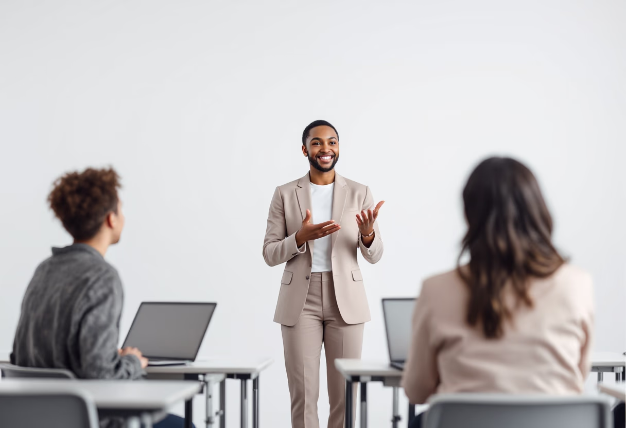 image of classroom lecture on ai