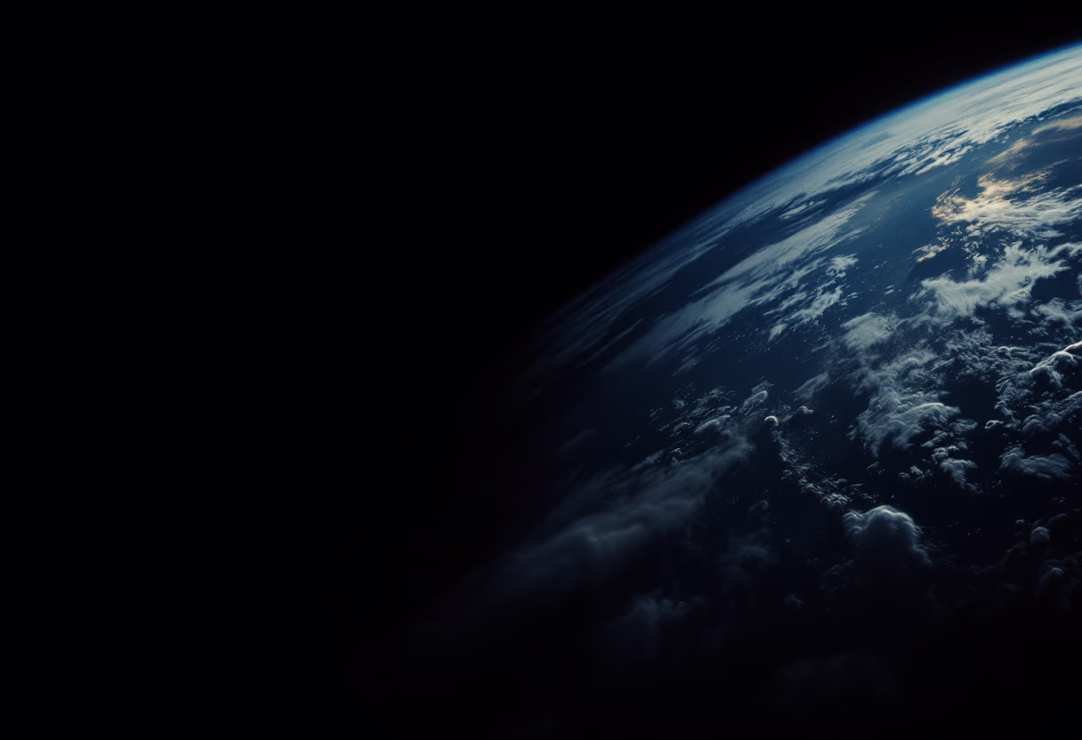 image of the earth from space for a space tech business