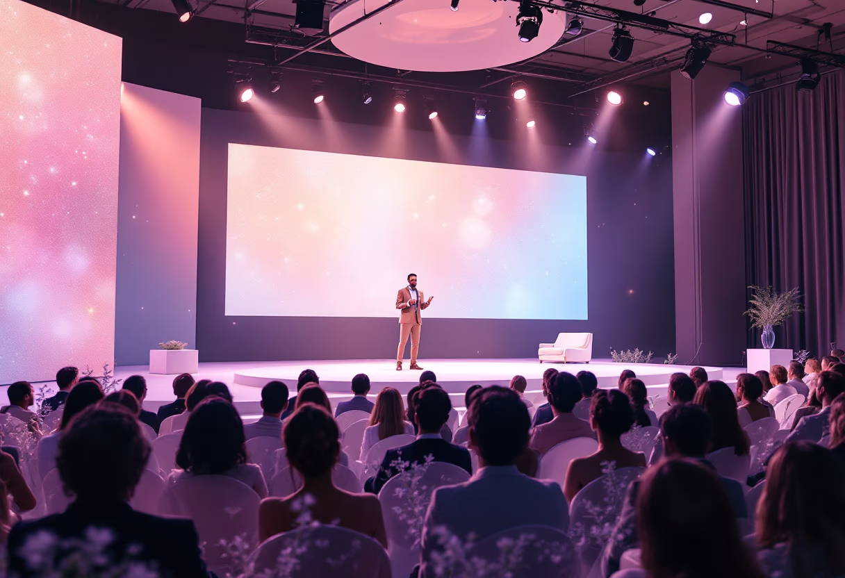 image of tech conference scene