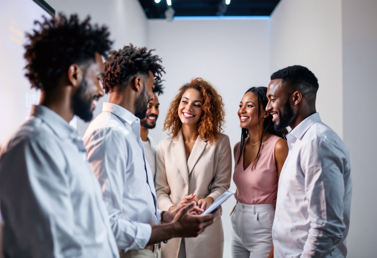 image of team discussion (for a hr tech)