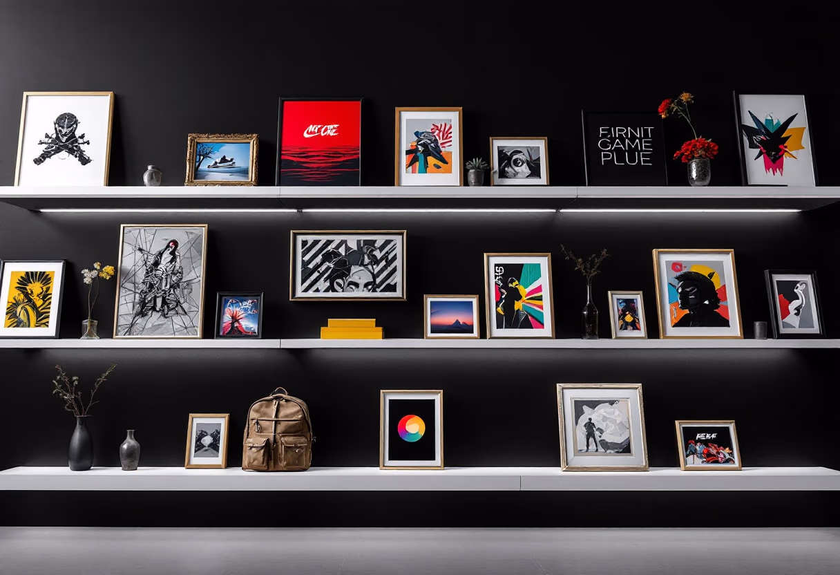 [background image] shelves filled with frames and sunglasses for an optician store and optometry clinic