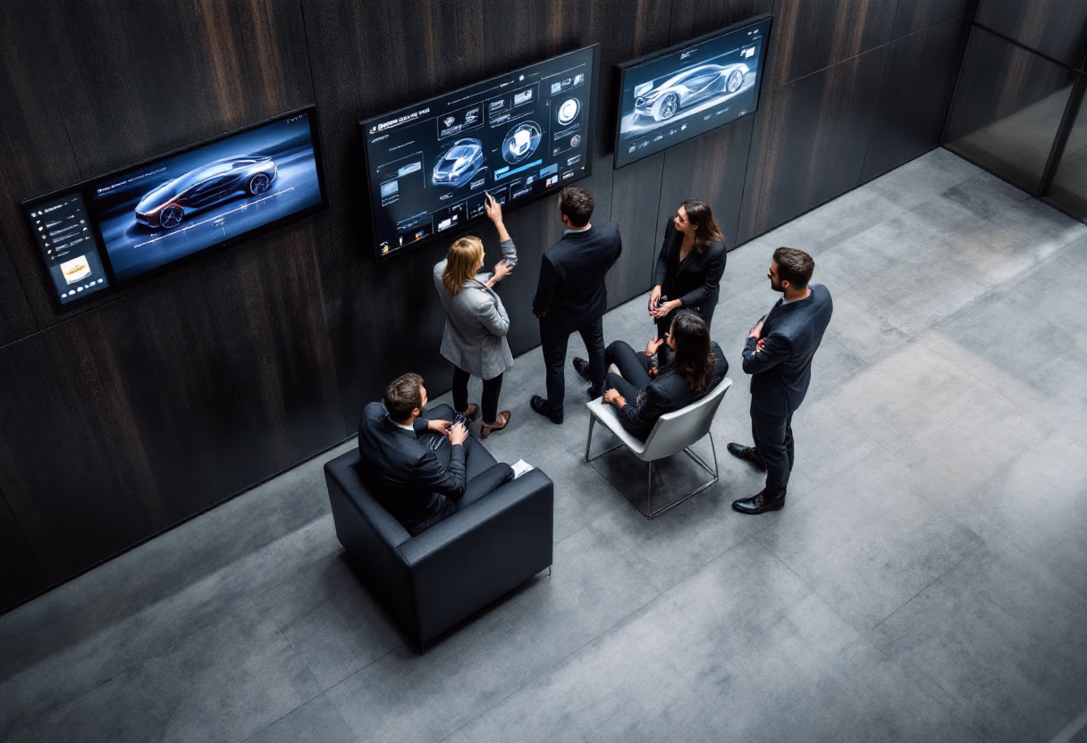 image of an office collaboration scene (for a mobility and transportation)