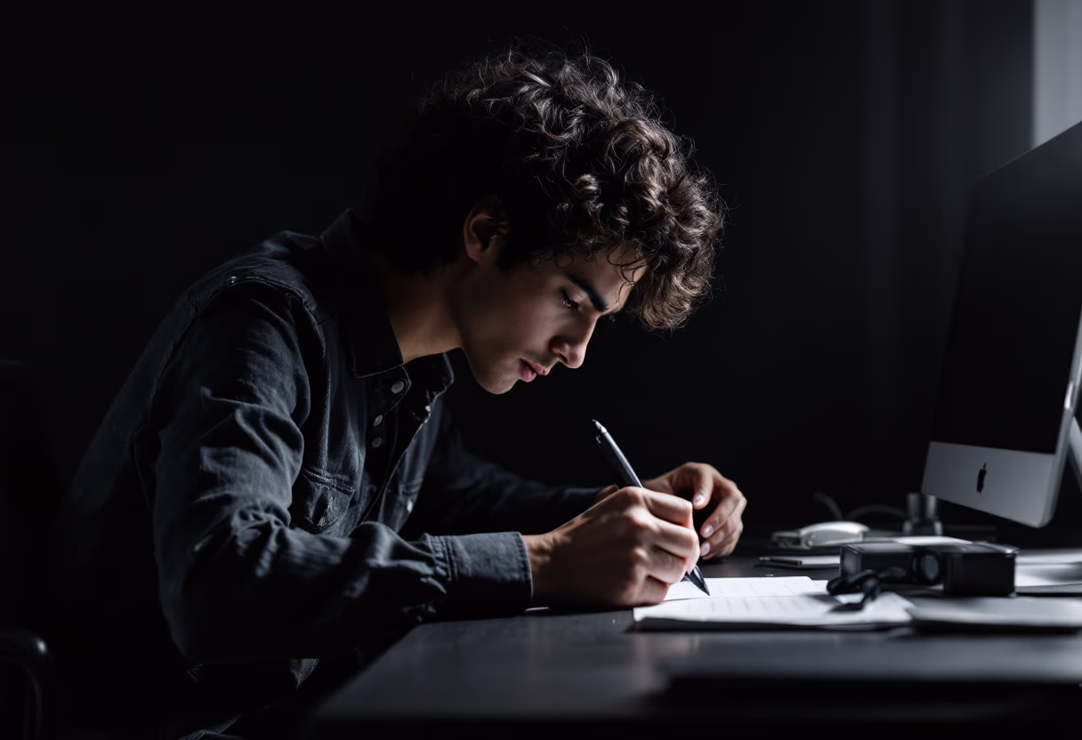 image of a person working on a computer in an office setting (for a mobility and transportation)