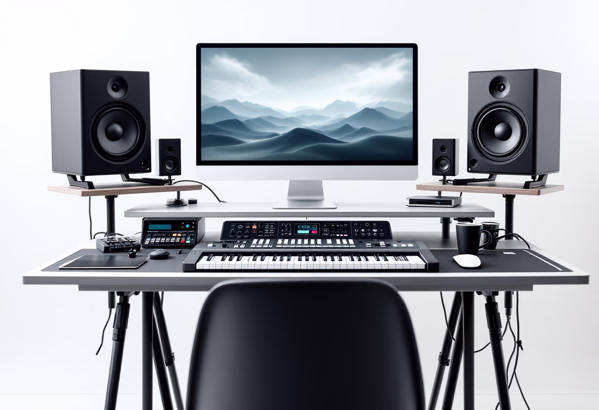 image of soundproof studio room (photography) for a music studio