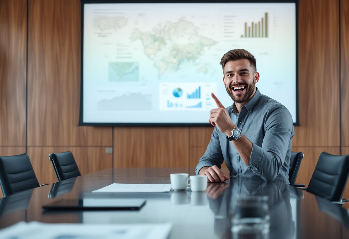 image of team member explaining a conservation project