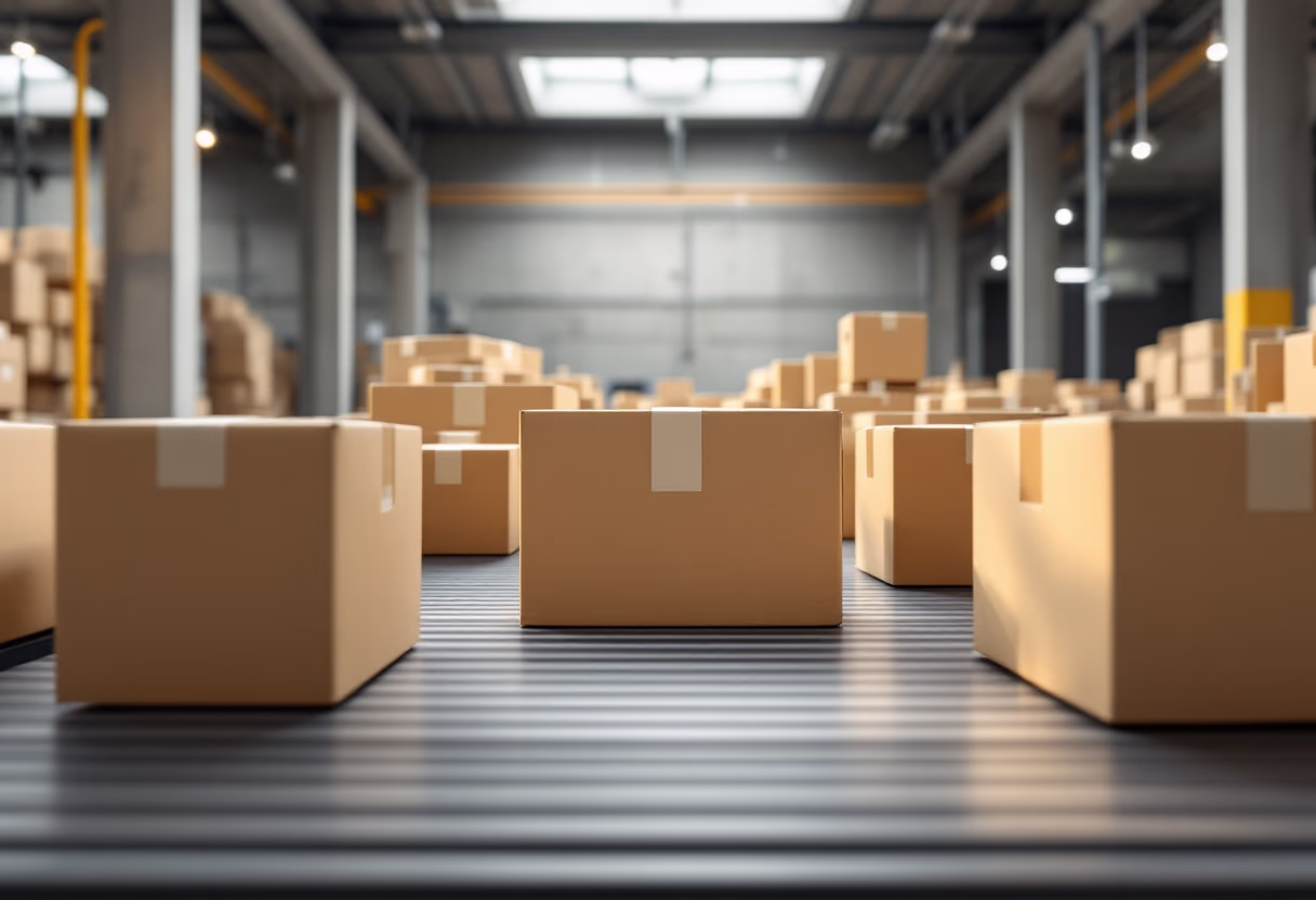 image of parcels being handled