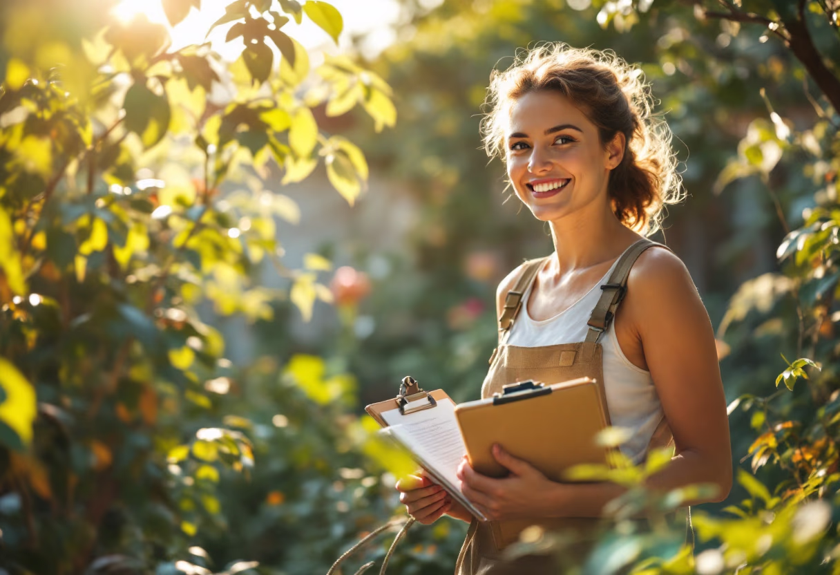 image of team member explaining a conservation project