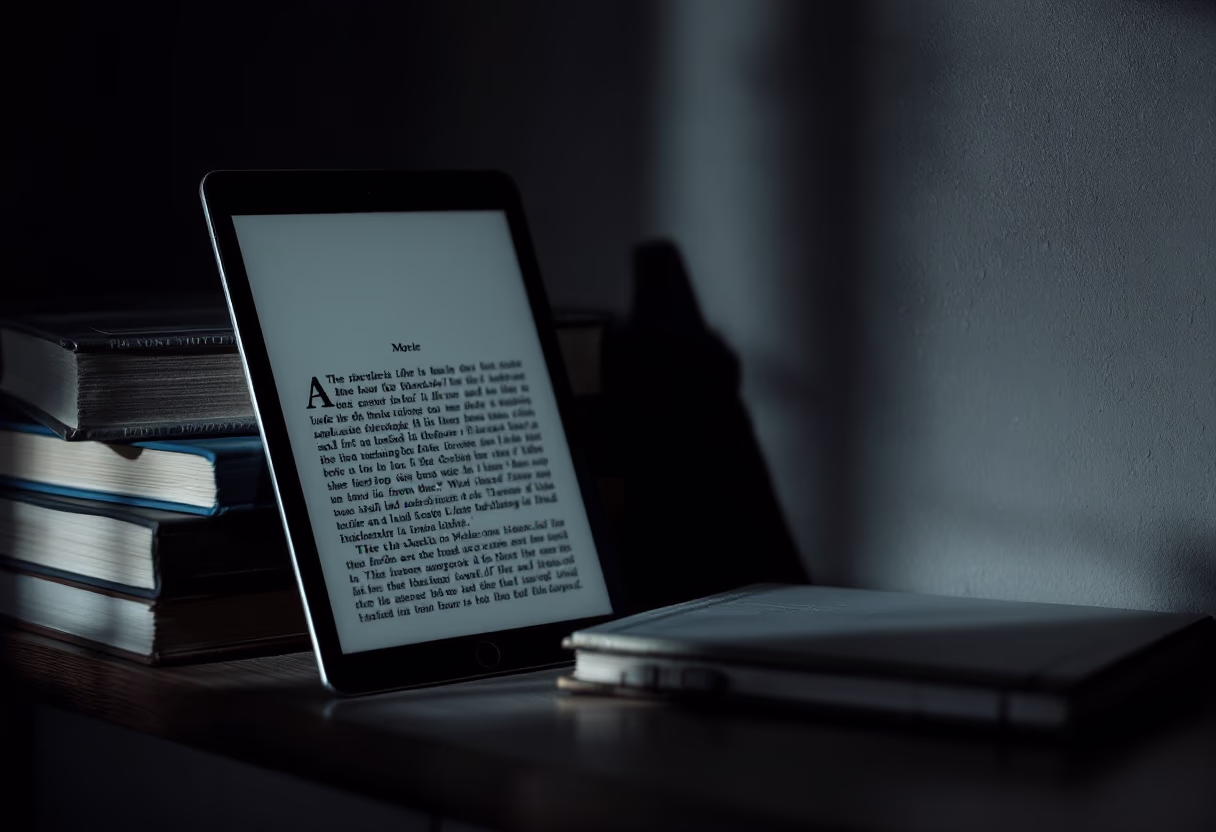 image of an article on a screen (for a social media and communication)