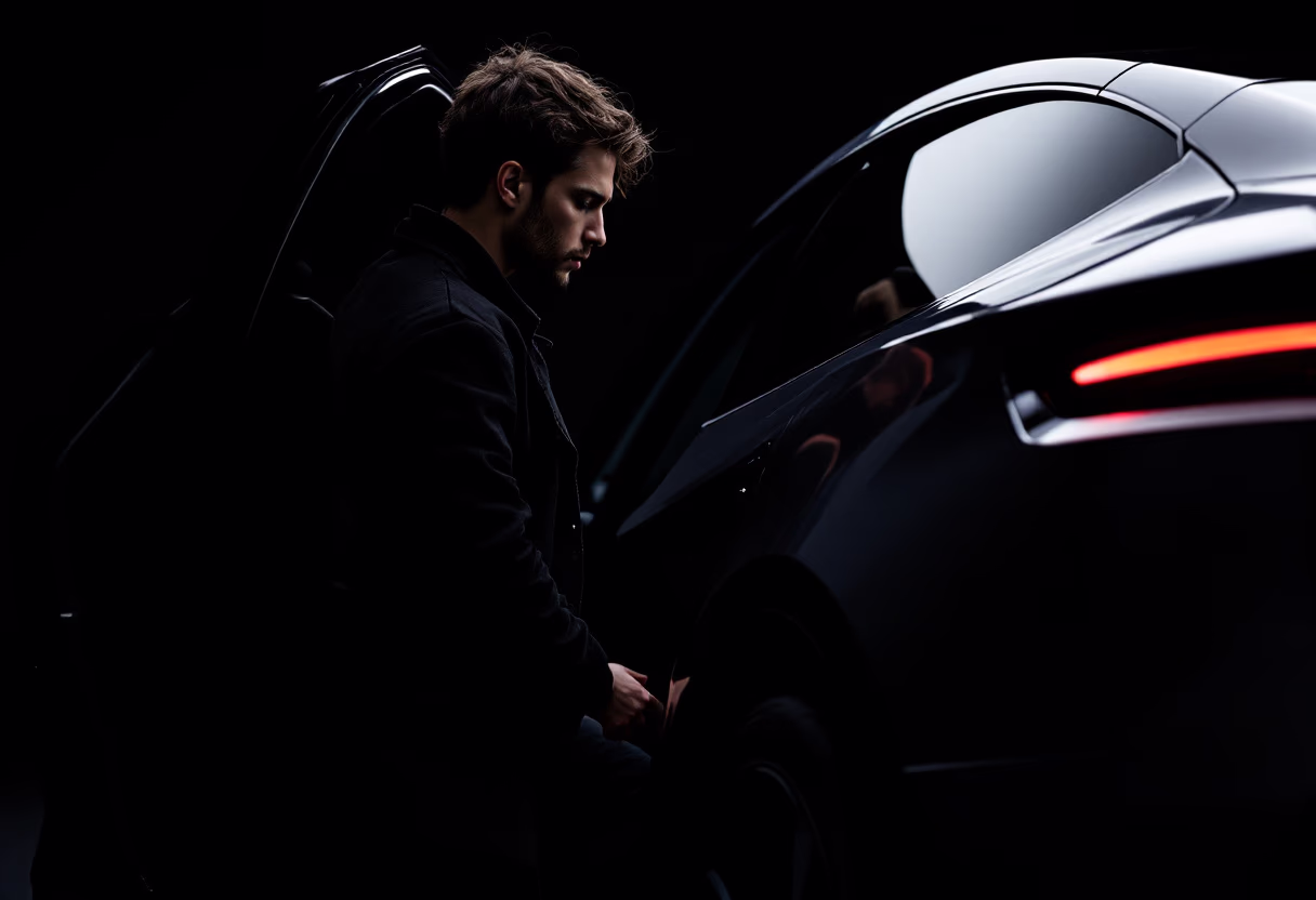 image of a person entering a vehicle