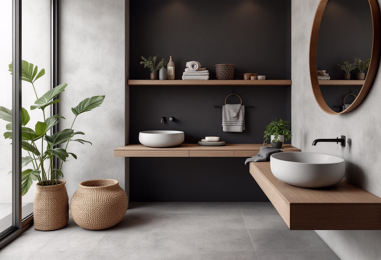 image of a luxurious eco-friendly bathroom