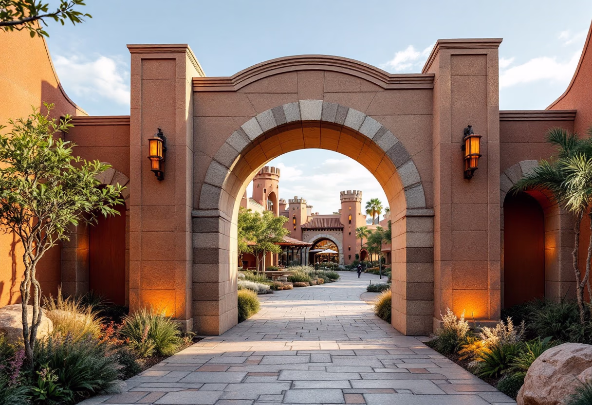 image of entrance gates (for a amusement park)