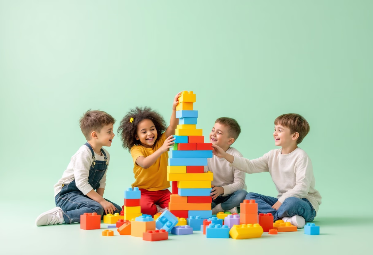 image of children playing in a daycare setting