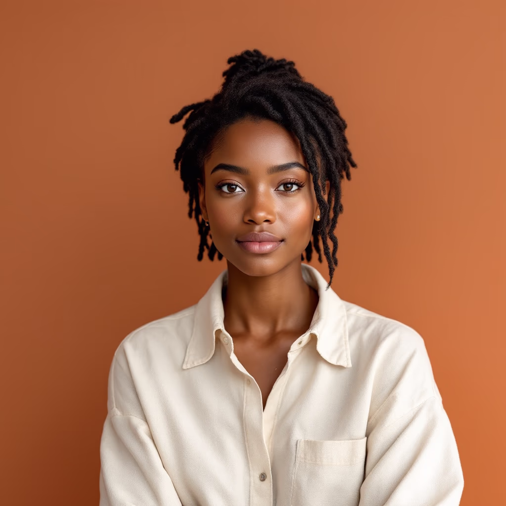 <subject>[headshot] image of customer (for a productivity tools business)</subject>