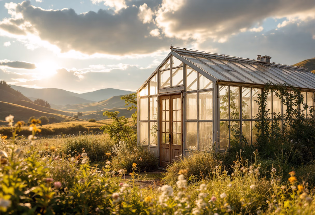 image of greenhouse setup