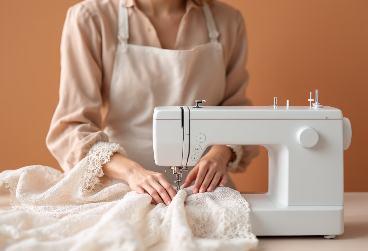 image of a tailor working on a sewing machine