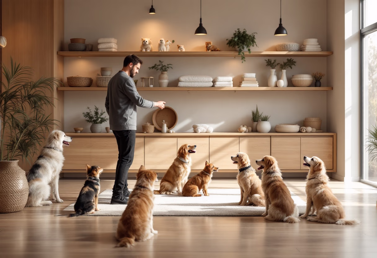 image of a pet training class