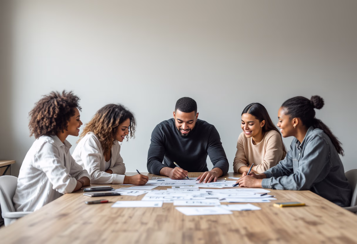 image of a brainstorming session (for a consulting firm)