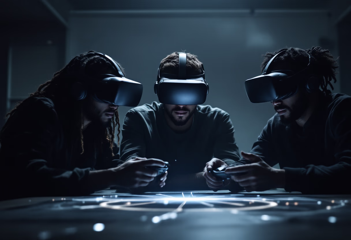 image of team collaborating (for a ar/vr)