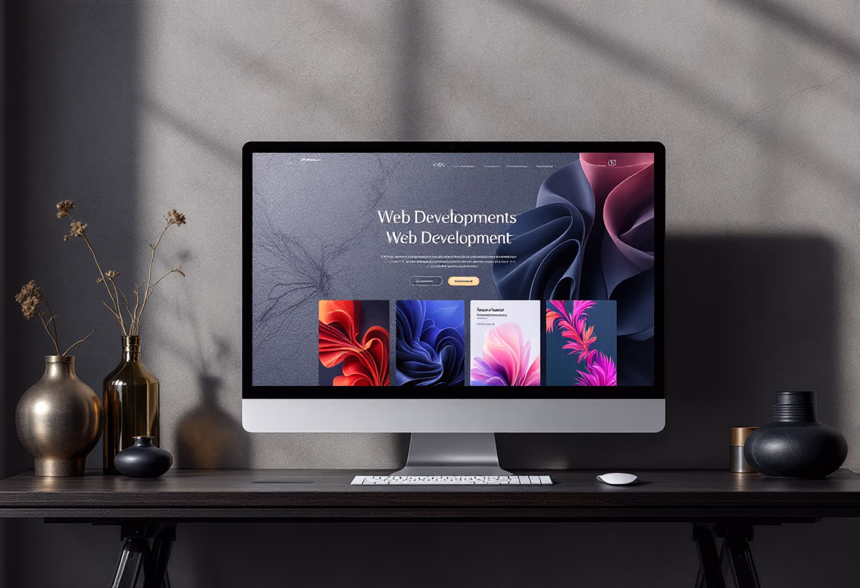 [digital project] image of a website design on a desktop screen (for a web development agency)