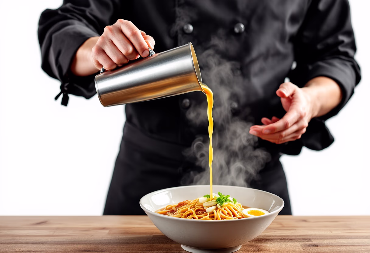 image of a cooking demonstration (for a japanese restaurant)