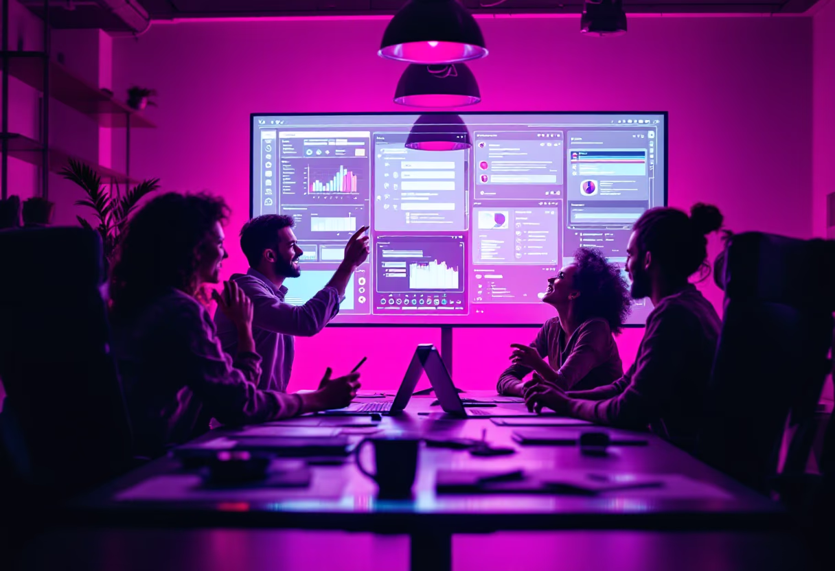 image of an office collaboration scene (for a mobility and transportation)