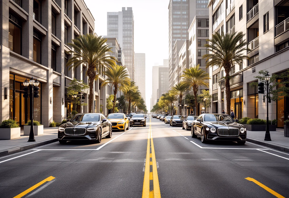 urban street with vehicles (for a mobility and transportation)