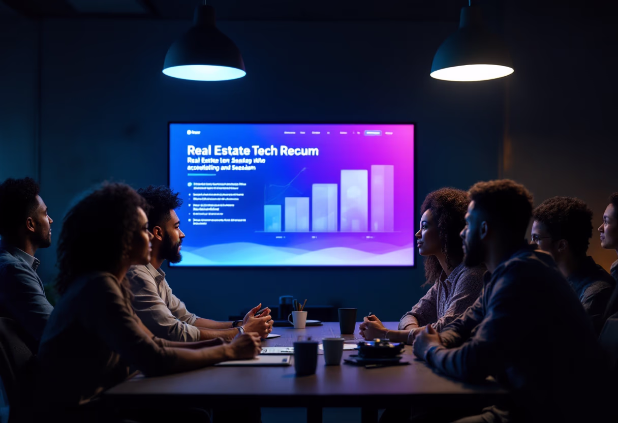 image of individuals using real estate tech