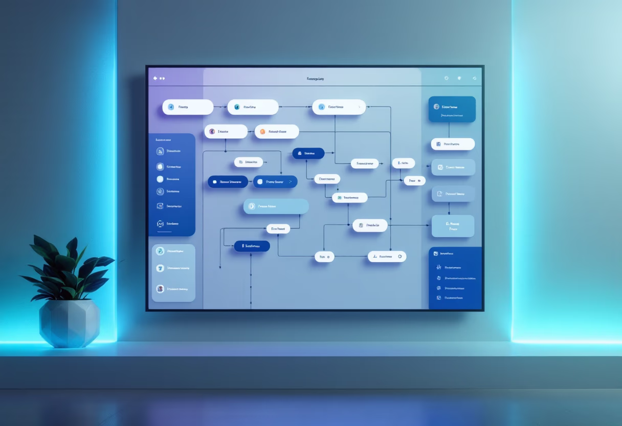 [interface] graphic design of app flow diagram (for a consumer apps)