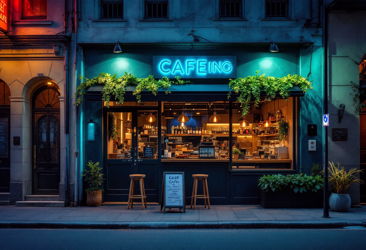 image of cafe exterior (for a coffee shop & cafe)