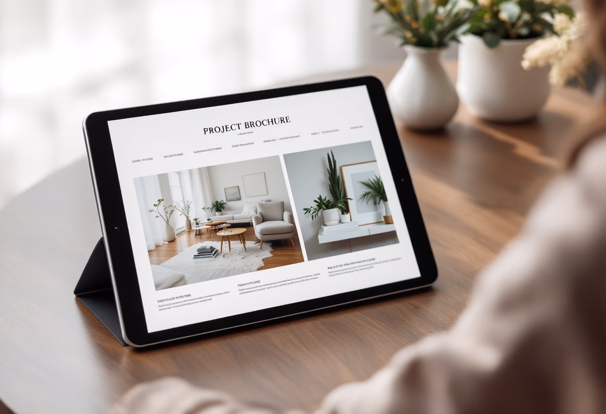 image of past wedding planning project on a brochure