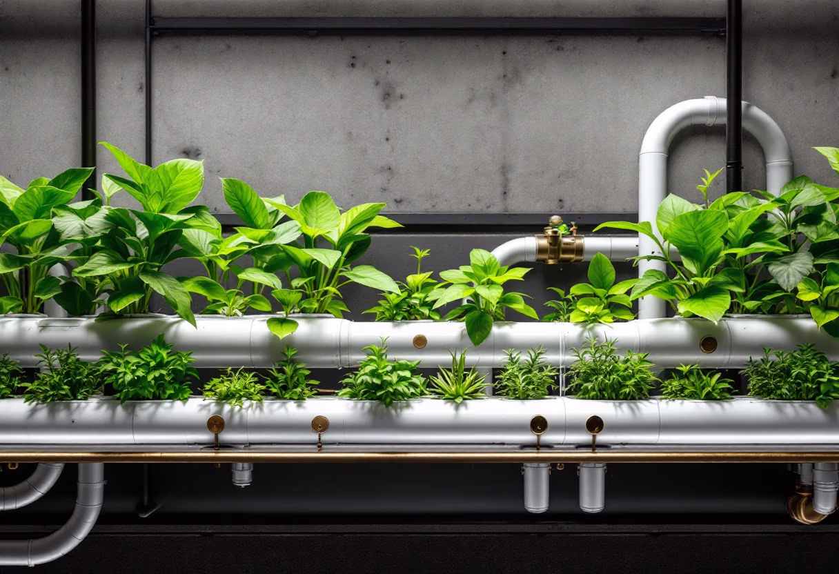 image of hydroponic solution setup