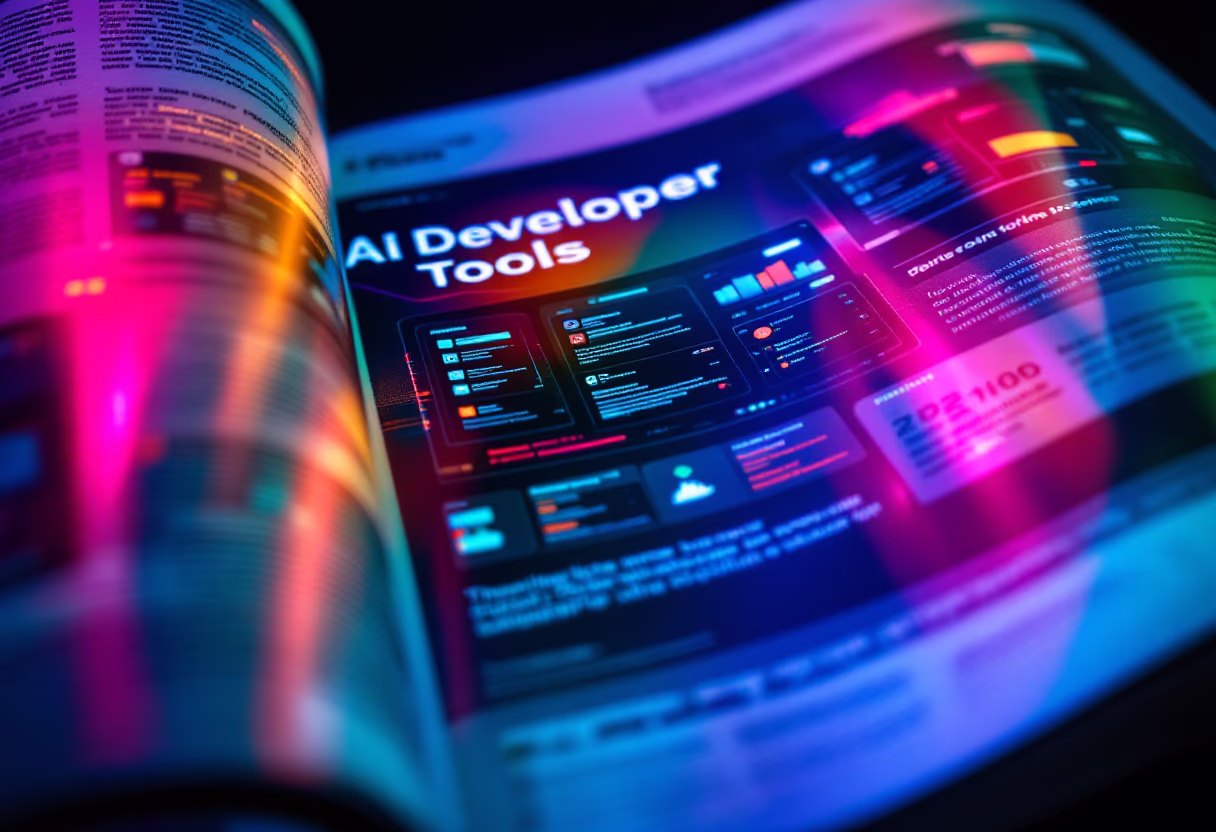[digital project] image of past client project featured in a tech magazine (for an ai developer tools)