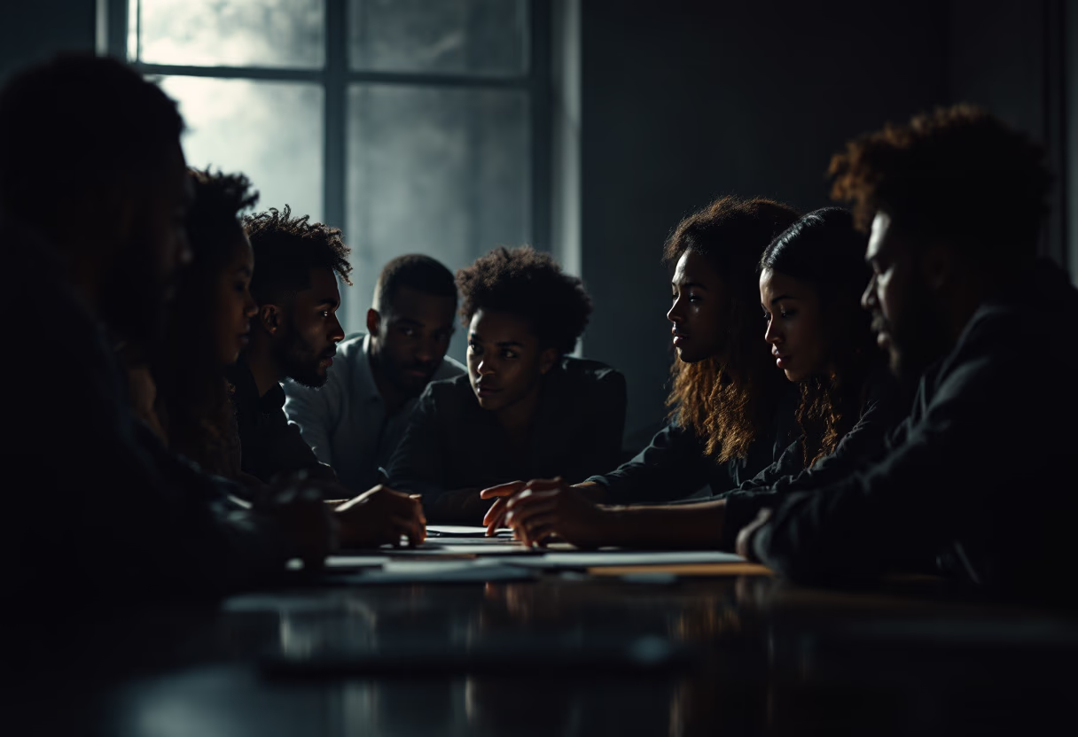 image of team discussion (for a hr tech)