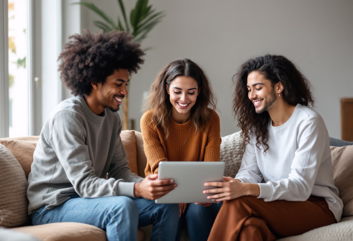image of a diverse team in a meeting (for a edtech)