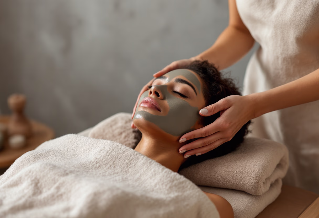 image of facial treatment being performed (for a salons & spa)