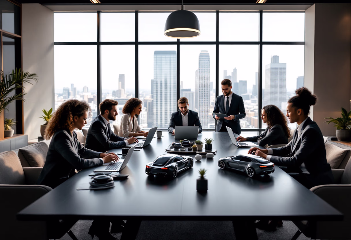 image of an office collaboration scene (for a mobility and transportation)