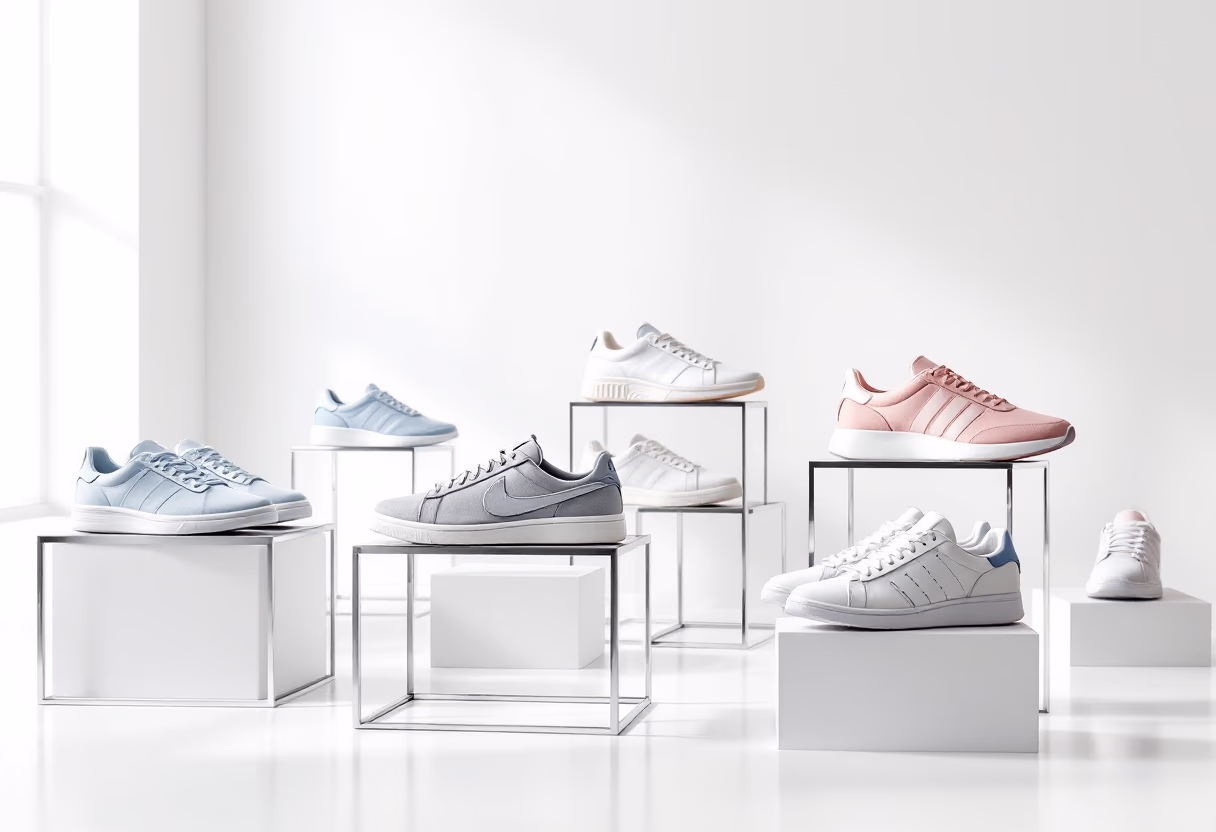 [background image] image of a previous event display (for a footwear store)
