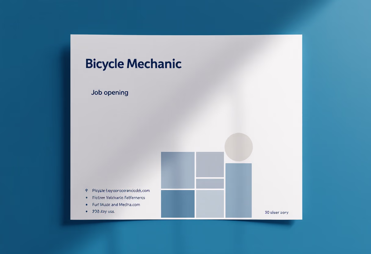image of job opening notice (for a bicycle shop)
