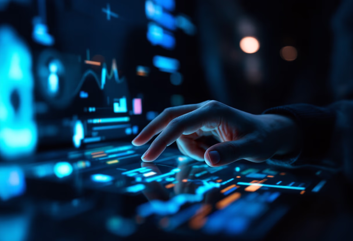 image of students engaging with the software