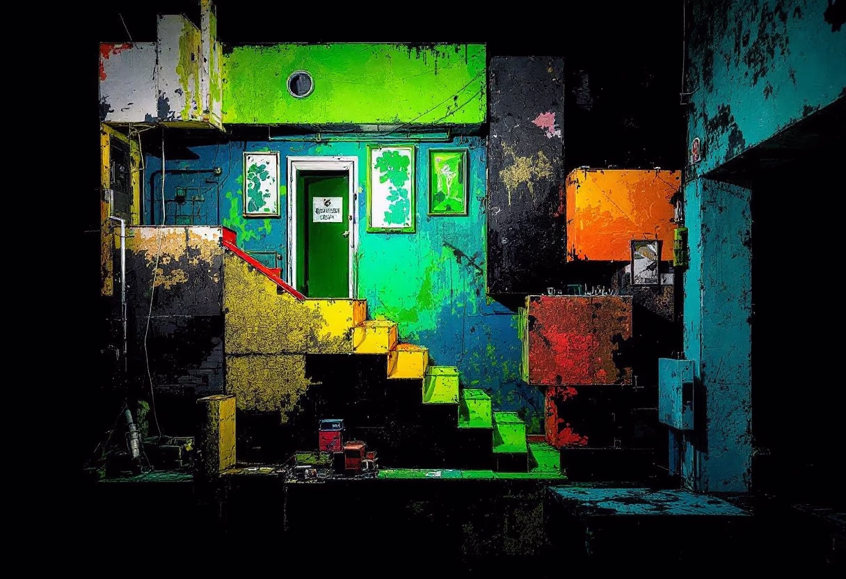 image of contemporary paintings (for an art gallery)