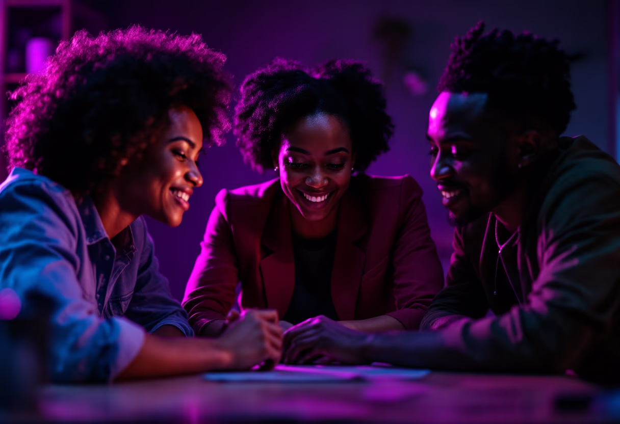 image of team discussion (for a hr tech)