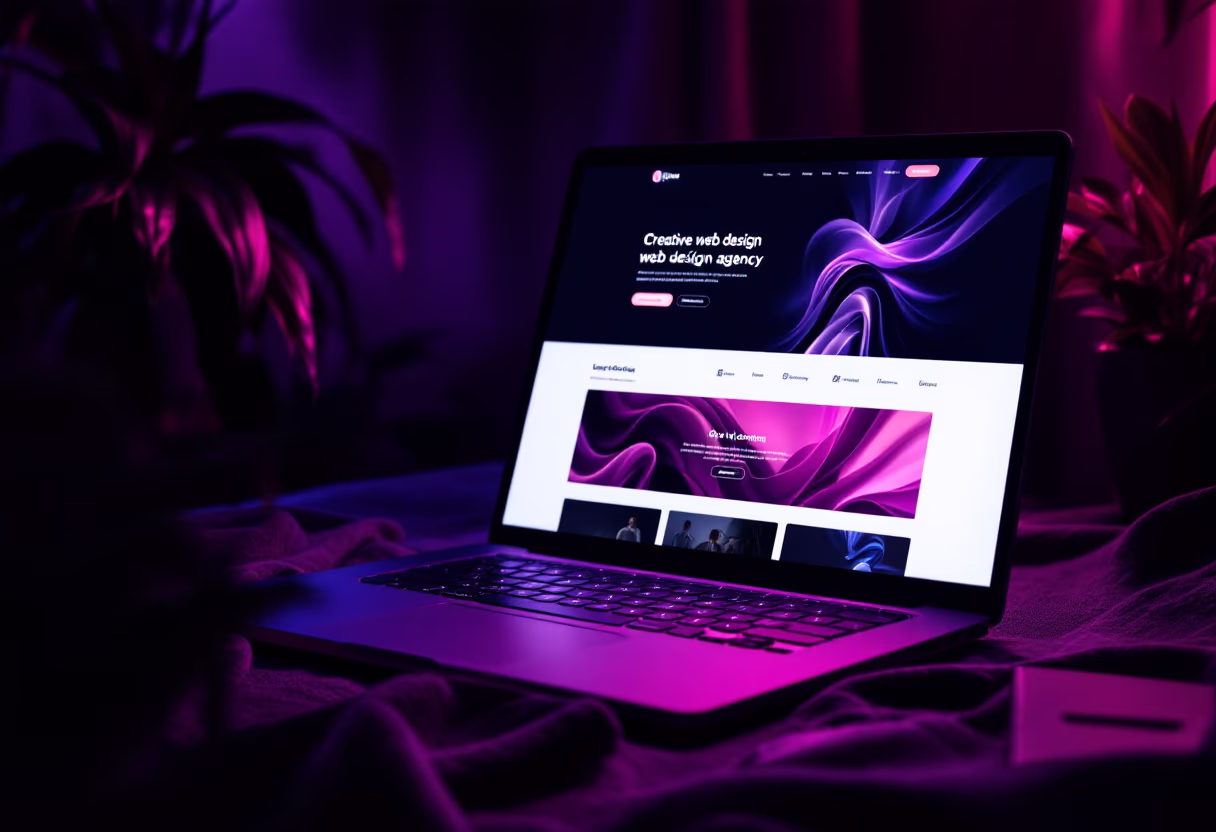 image of website on a laptop (for a web design agency)