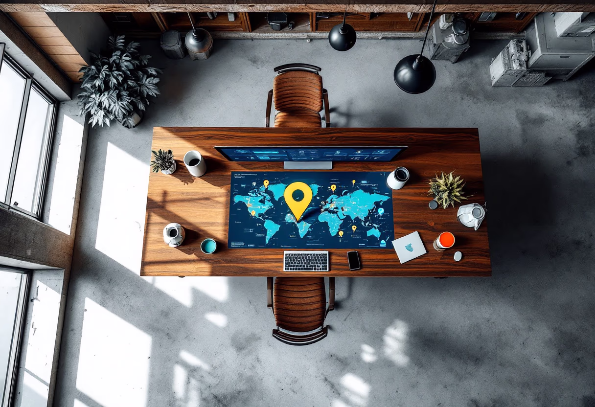 image of location map (for a ai fintech company)
