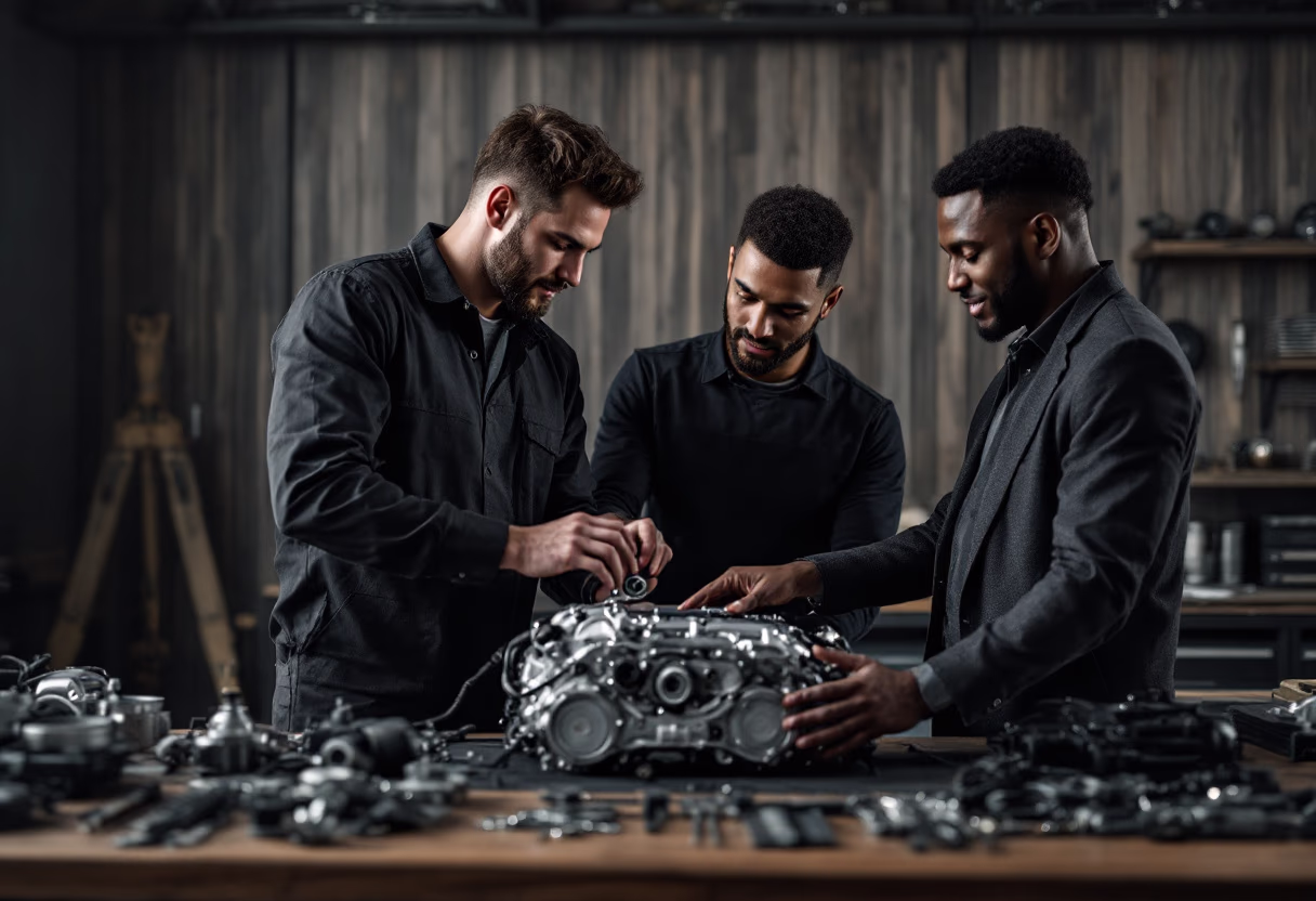 image of automotive service staff explaining vehicle maintenance