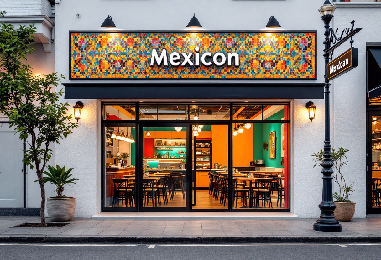 image of restaurant location from the street (for a mexican restaurant)