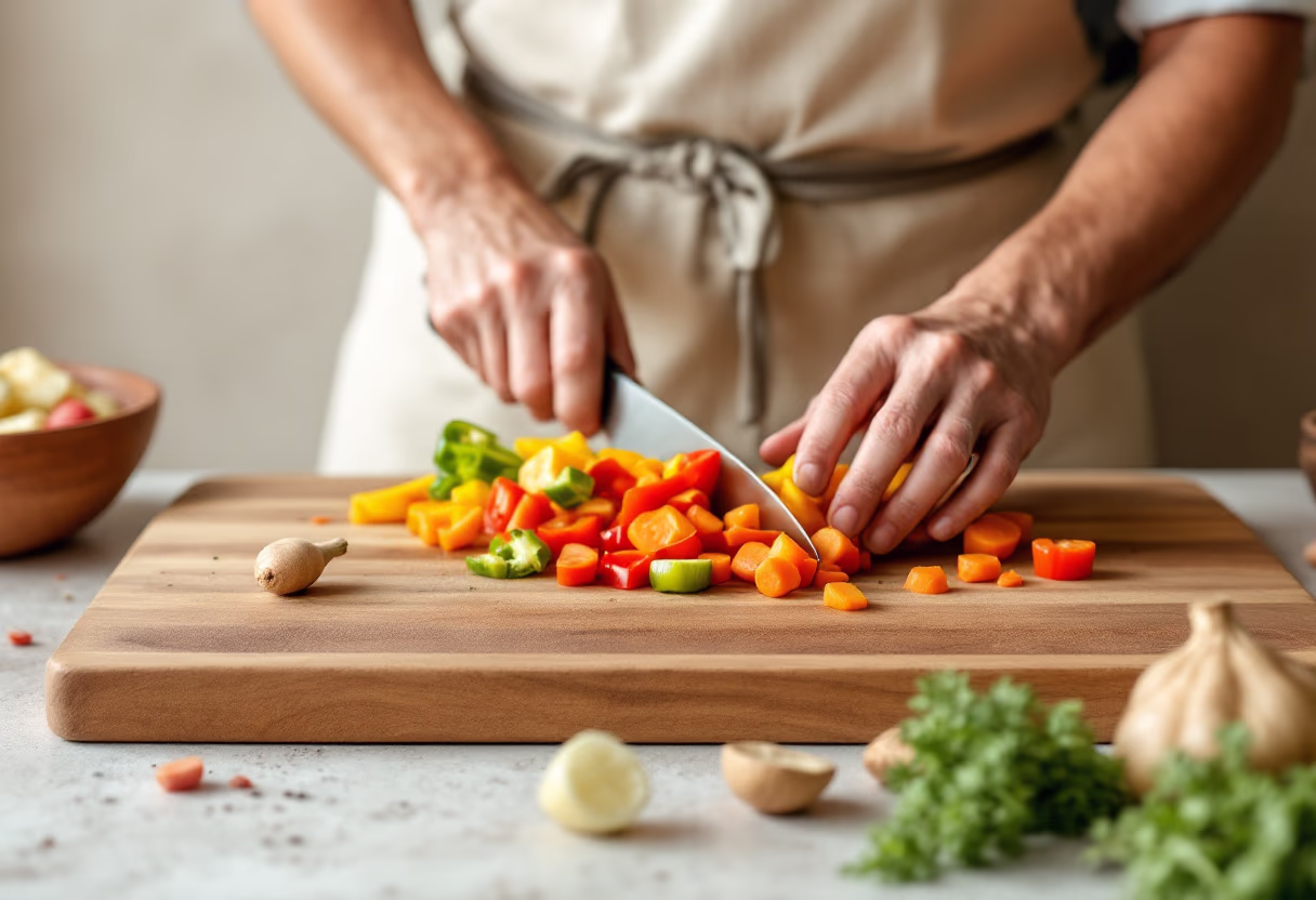 image of food preparation process (for a food truck)