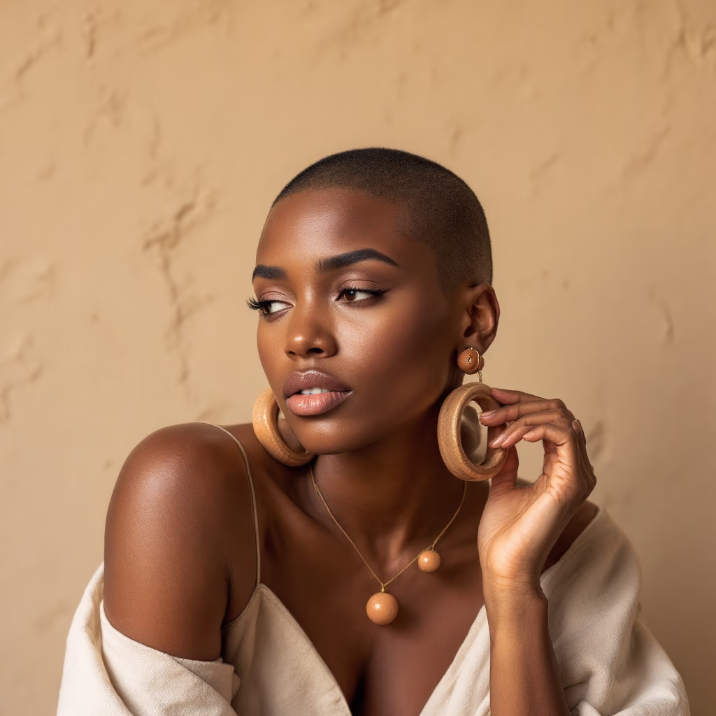 [headshot] image of customer (for a jewelry store)